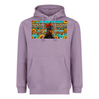 Lavender doberman with sunflowers license plate Heavyweight Hoodie - Artiststas