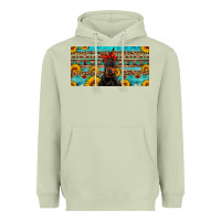 Matcha doberman with sunflowers license plate Heavyweight Hoodie - Artiststas