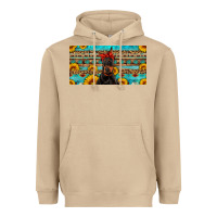 Mushroom doberman with sunflowers license plate Heavyweight Hoodie - Artiststas