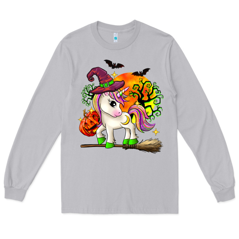 Halloween Unicorn Long Sleeve Tee by Zillion Design Studio | Teevron
