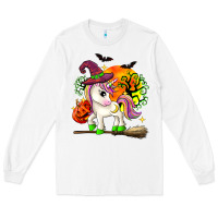 White halloween unicorn Long Sleeve Tee - Zillion Design Studio