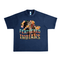 Navy feathered indians Urban Heavy Tee - texasbilliewilder