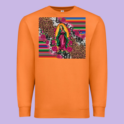 Our Lady Of Guadalupe Serape Background Tumbler Premium Sweatshirt Designed By Artiststas