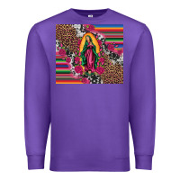 Purple our lady of guadalupe serape background tumbler Premium Sweatshirt - Artiststas