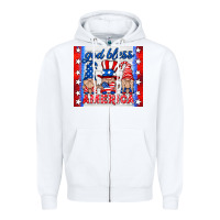 White god bless America gnomes Zipper Hoodie - HRA Design Shop