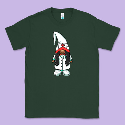 African American Nurse Gnome Classic Tee Designed By Barkaloodesign