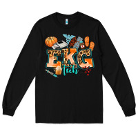 Black ekg tech fall Long Sleeve Tee - AdoDesignShop