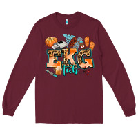 Burgundy ekg tech fall Long Sleeve Tee - AdoDesignShop