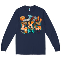 Navy ekg tech fall Long Sleeve Tee - AdoDesignShop