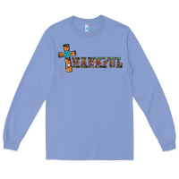 Colony Blue thankful pumpkin cross Long Sleeve Tee - RanaPortraitStore