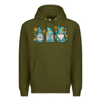 Army Green sunflower gnomes Premium Hoodie - MaliasSmallBusiness