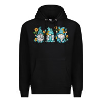 Black sunflower gnomes Premium Hoodie - MaliasSmallBusiness