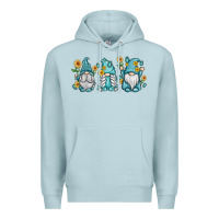 Blue Mist sunflower gnomes Premium Hoodie - MaliasSmallBusiness
