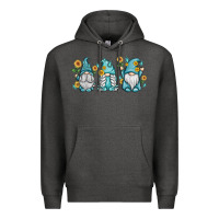Charcoal Heather sunflower gnomes Premium Hoodie - MaliasSmallBusiness