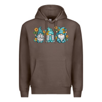 Coffee sunflower gnomes Premium Hoodie - MaliasSmallBusiness