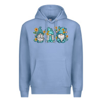 Colony Blue sunflower gnomes Premium Hoodie - MaliasSmallBusiness
