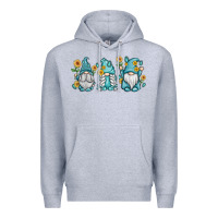 Heather Grey sunflower gnomes Premium Hoodie - MaliasSmallBusiness