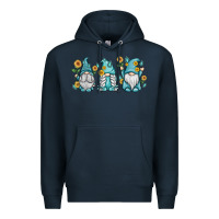 Navy sunflower gnomes Premium Hoodie - MaliasSmallBusiness