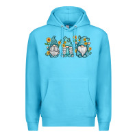 Ocean Blue sunflower gnomes Premium Hoodie - MaliasSmallBusiness