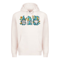 Pale Pink sunflower gnomes Premium Hoodie - MaliasSmallBusiness