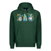 Sports Green sunflower gnomes Premium Hoodie - MaliasSmallBusiness
