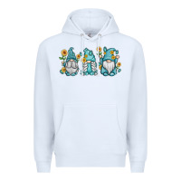 White sunflower gnomes Premium Hoodie - MaliasSmallBusiness