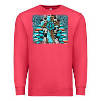 Cardinal cross gemstone background Premium Sweatshirt - AdoDesignShop