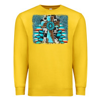 Lemon cross gemstone background Premium Sweatshirt - AdoDesignShop