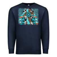 Navy cross gemstone background Premium Sweatshirt - AdoDesignShop
