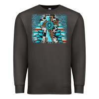 Smoke cross gemstone background Premium Sweatshirt - AdoDesignShop