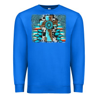 True Royal cross gemstone background Premium Sweatshirt - AdoDesignShop