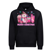 Black merry christmas snowman coffee cups Urban Hoodie - MaliasSmallBusiness