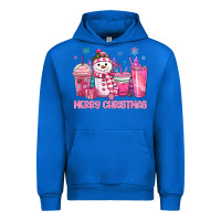 Cobalt merry christmas snowman coffee cups Urban Hoodie - MaliasSmallBusiness
