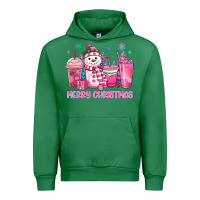 Emerald merry christmas snowman coffee cups Urban Hoodie - MaliasSmallBusiness