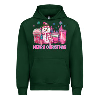 Forest Green merry christmas snowman coffee cups Urban Hoodie - MaliasSmallBusiness