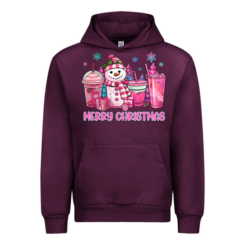 Merry Christmas Snowman Coffee Cups Urban Hoodie by MaliasSmallBusiness | Teevron
