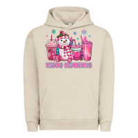 Pigment French Oak merry christmas snowman coffee cups Urban Hoodie - MaliasSmallBusiness