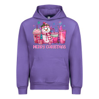 Tulip merry christmas snowman coffee cups Urban Hoodie - MaliasSmallBusiness
