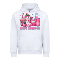 White merry christmas snowman coffee cups Urban Hoodie - MaliasSmallBusiness