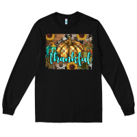 Black thankful pumpkin Long Sleeve Tee - RanaPortraitStore
