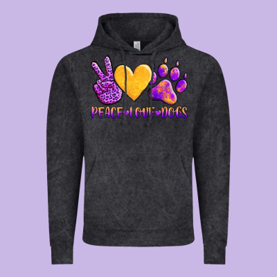 Peace Love Dogs Vintage Hoodie Designed By Adodesignshop