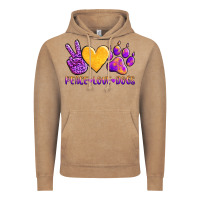 Vintage Coffee peace love dogs Vintage Hoodie - AdoDesignShop