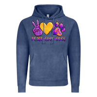 Vintage Denim peace love dogs Vintage Hoodie - AdoDesignShop