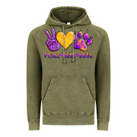 Vintage Olive peace love dogs Vintage Hoodie - AdoDesignShop