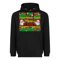 Black merry Christmas with Santa Claus Heavyweight Hoodie - AdoDesignShop