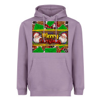 Lavender merry Christmas with Santa Claus Heavyweight Hoodie - AdoDesignShop