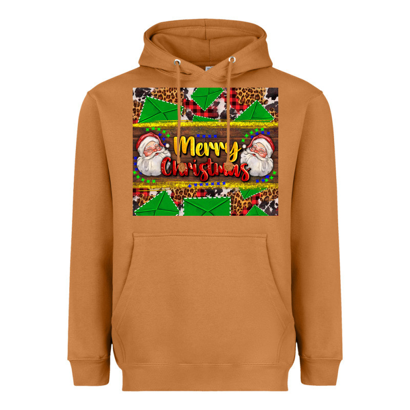 Merry Christmas With Santa Claus Heavyweight Hoodie by AdoDesignShop | Teevron