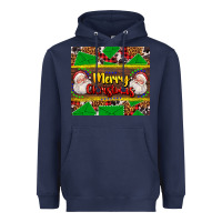 Navy merry Christmas with Santa Claus Heavyweight Hoodie - AdoDesignShop