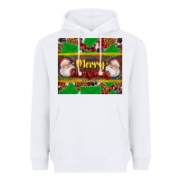 White merry Christmas with Santa Claus Heavyweight Hoodie - AdoDesignShop