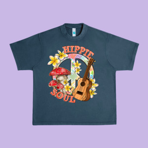 Hippie Soul With Peace Urban Heavy Tee Designed By Texasbilliewilder